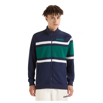 Bluzon din bumbac cu model colorblock