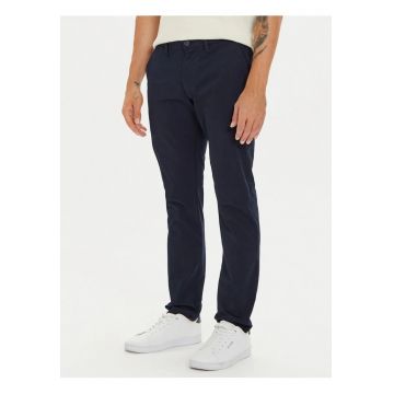 Pantaloni chino - Austin - barbati - cu talie medie si croiala Slim Fit - Bleumarin inchis