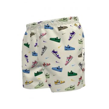 Pantaloni scurti de baie  model Volley - talie elastica - culoare Ecru - material usor