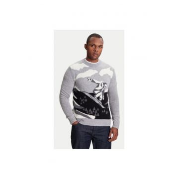 Pulover barbati  1244K108R - Lana/Nylon - Gri