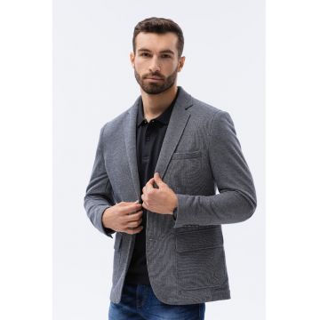 Sacou casual cu buzunare cu clapa