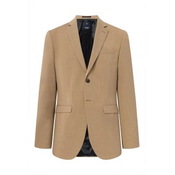 Sacou regular fit cambrat cu inchidere la un singur rand de nasturi JP1