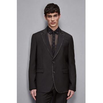 Sacou regular fit cu insertii