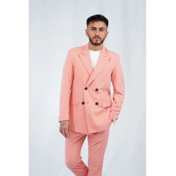 Sacou regular fit pastelat