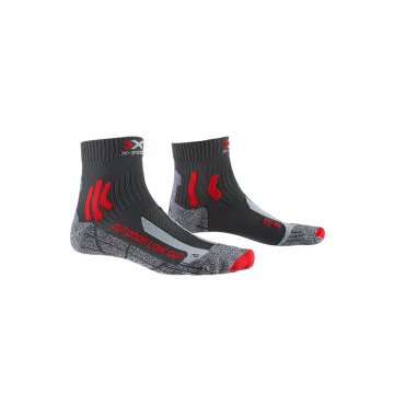 Sosete Unisex X-bionic Trek Outdoor Low Cut Anthracite-red Sosete Unisex X-bionic Trek Outdoor Low Cut Anthracite-red