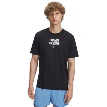 Tricou dun amestec de bumbac cu imprimeu text - pentru baschet Curry Playable