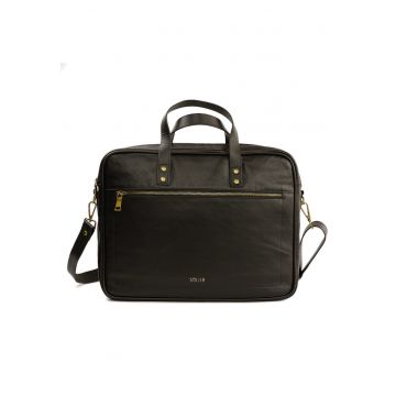 Geanta de laptop din piele  SL05 NEWBRIDGE - maro inchis