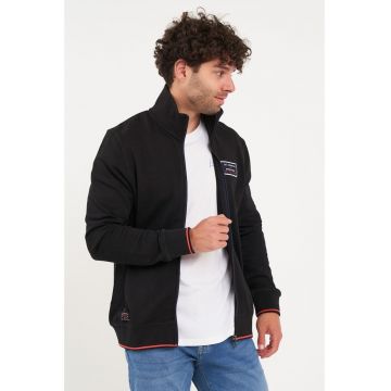 - Hanorac barbat cu fermoar si logo (Marime: M - Culoare: BLACK)