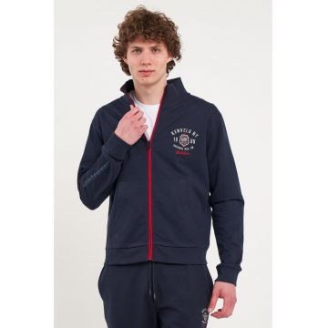 Kenvelo - Hanorac barbat cu fermoar si logo (Marime: XL - Culoare: NAVY BLAZER)