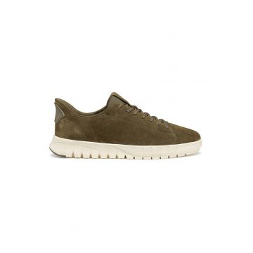 Pantofi sport low-cut de piele intoarsa
