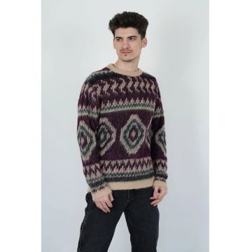 Pulover cu guler rotund si maneca lunga