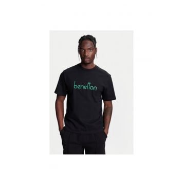 Tricou barbati  3MI6U109O - Bumbac organic - Negru
