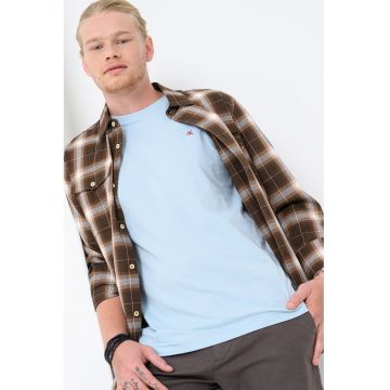 Tricou de bumbac cu logo discret