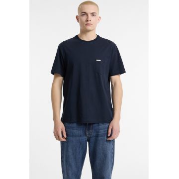 Tricou din bumbac cu buzunar pe piept