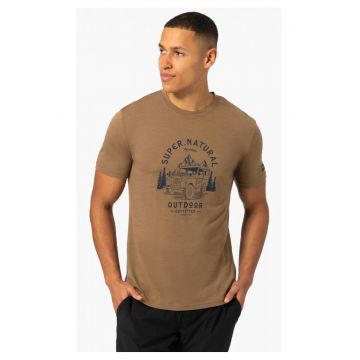 Tricou din lana pentru barbati SN – Landi maro marimea
