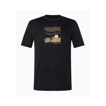Tricou din lana pentru barbati SN – Sun lovers negru - marimea