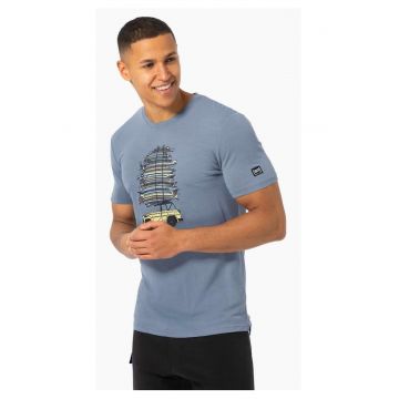 Tricou din lana pentru barbati SN – Surf trip gri - marimea