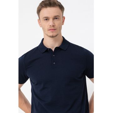 Tricou polo din amestec de bumbac organic