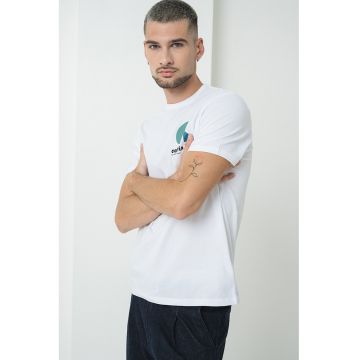 Tricou regular fit cu logo pe piept