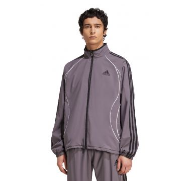 Bluza de trening lejera cu fermoar si guler mediu