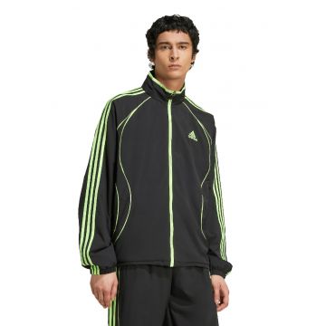 Bluza de trening lejera cu fermoar si guler mediu