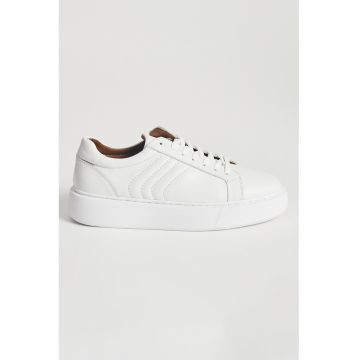 Pantofi sport de piele - Alb