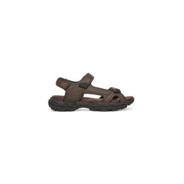 Sandale barbati  64487 - Piele ecologica - Maro