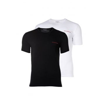 Set de tricouri de bumbac cu logo - 2 piese