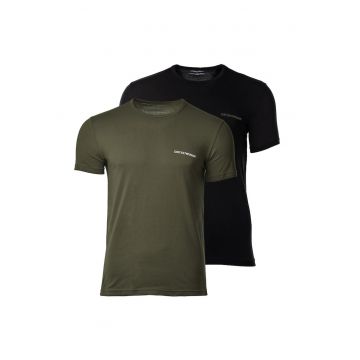 Set de tricouri de bumbac cu logo - 2 piese