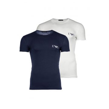 Set de tricouri slim fit cu logo pe piept - 2 perechi