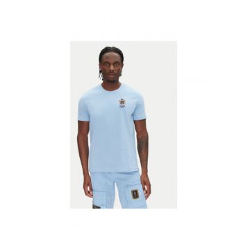 Tricou barbati  251TS2391J592 - Bumbac - Albastru deschis