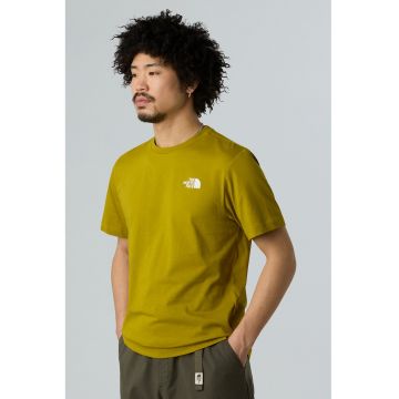 Tricou cu decolteu la baza gatului si imprimeu logo pe partea din spate