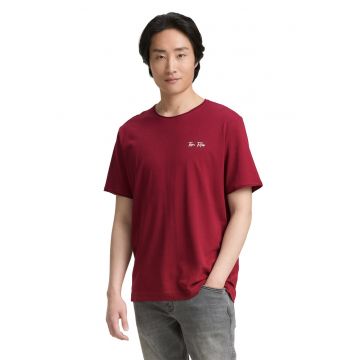 Tricou de bumbac cu imprimeu logo discret pe piept