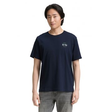 Tricou de bumbac cu imprimeu logo discret pe piept