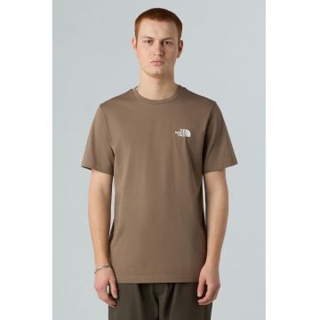 Tricou din amestec de bumbac cu decolteu la baza gatului