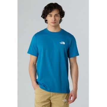 Tricou din amestec de bumbac cu decolteu la baza gatului
