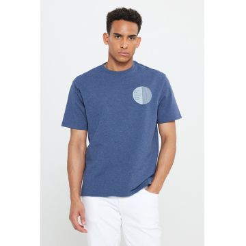 Tricou din amestec de bumbac cu imprimeu geometric