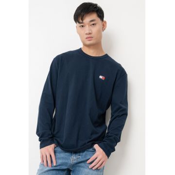 Bluza cu decolteu la baza gatului si detaliu logo