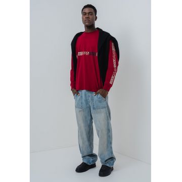 Bluza de bumbac cu imprimeu logo