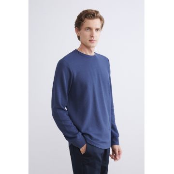 Bluza de trening regular fit cu decolteu la baza gatului