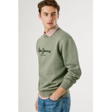 Bluza de trening regular fit cu decolteu la baza gatului