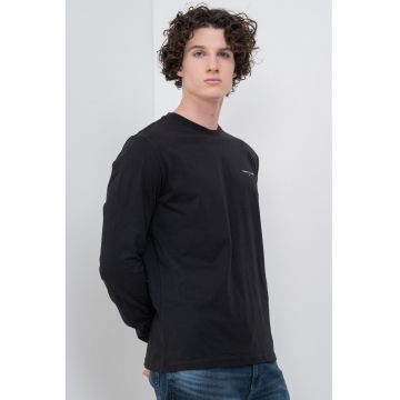 Bluza slim fit cu decolteu la baza gatului
