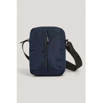 Geanta crossbody din material textil cu fermoar