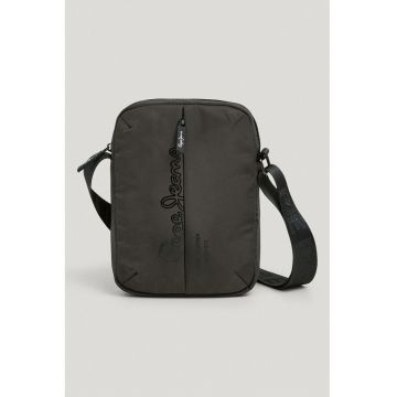 Geanta crossbody din material textil cu fermoar