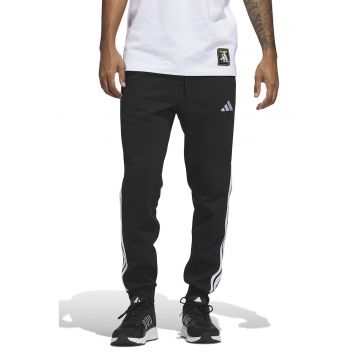 Pantaloni de trening cu logo si snur de ajustare