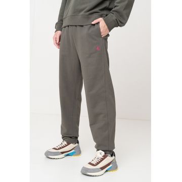 Pantaloni de trening relaxed fit cu terminatie elastica