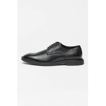 Pantofi derby din piele cu detaliu cu logo discret