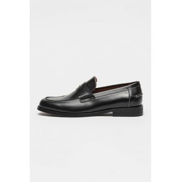 Pantofi loafer din piele cu bareta decorativa Natan