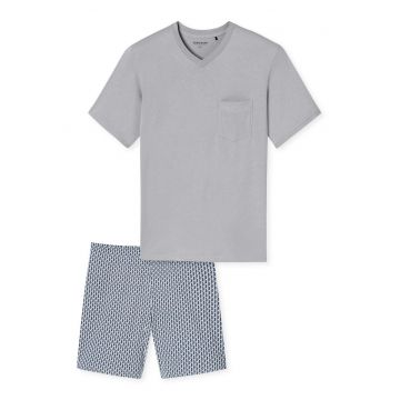 Pijama cu decolteu in V si pantaloni scurti