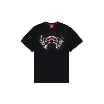 Tricou cu decolteu la baza gatului si imprimeu